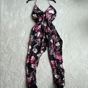 Charlotte Russe Floral Halter Jumper